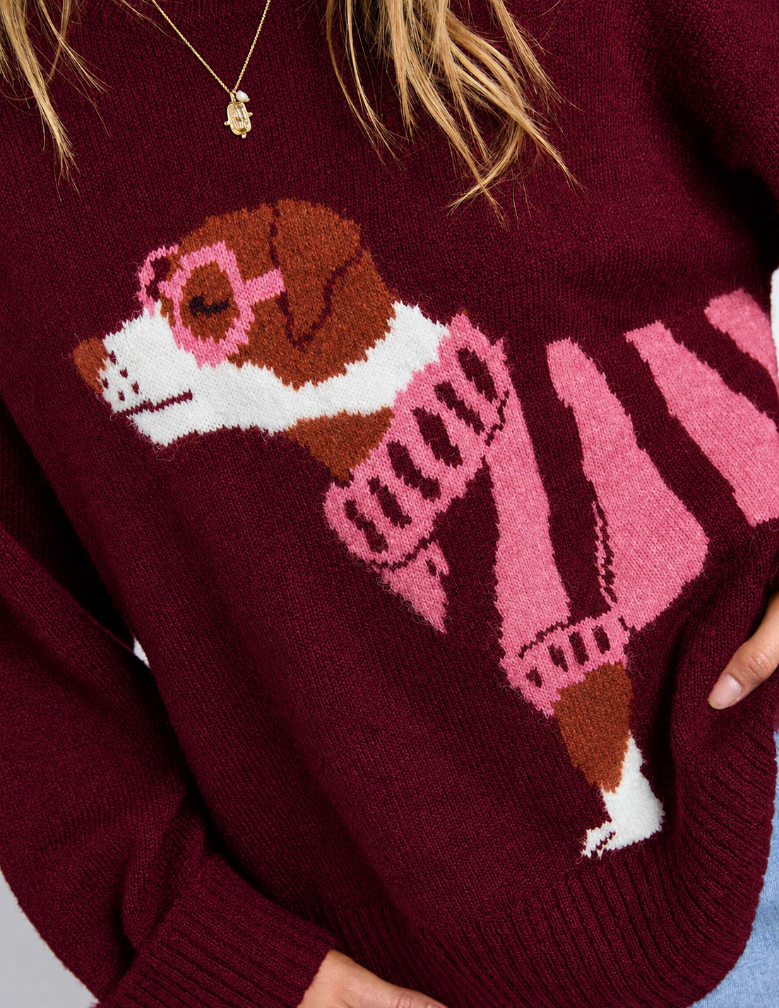 Elm Annie Intersia Knit Maro