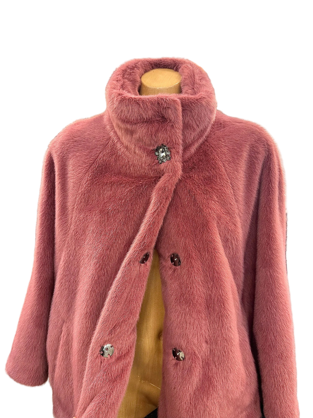 Gaudi Fur Washed Rose Flutter Jacket