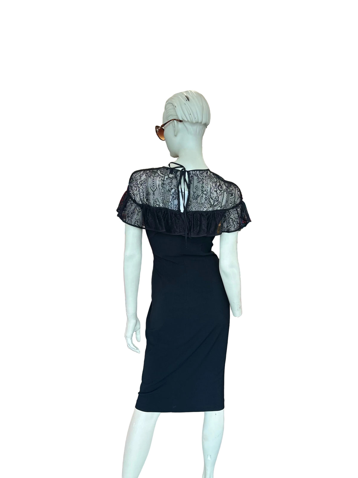 Denny Rose Bianca Lace Overlay Dress