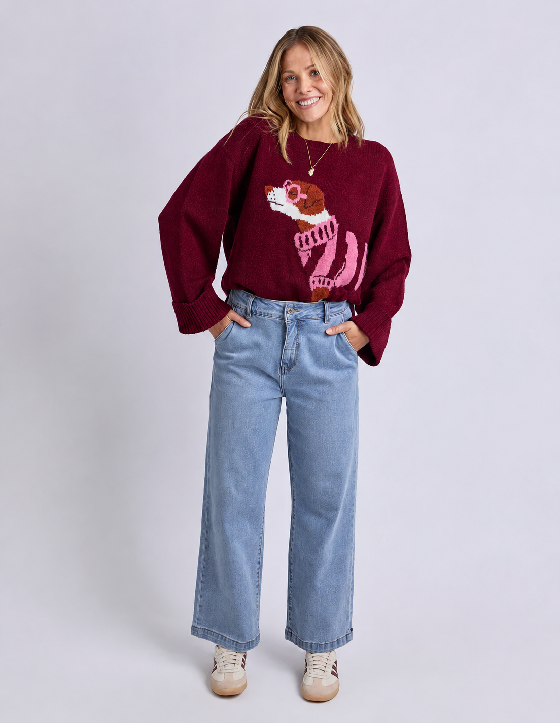 Elm Annie Intersia Knit Maro
