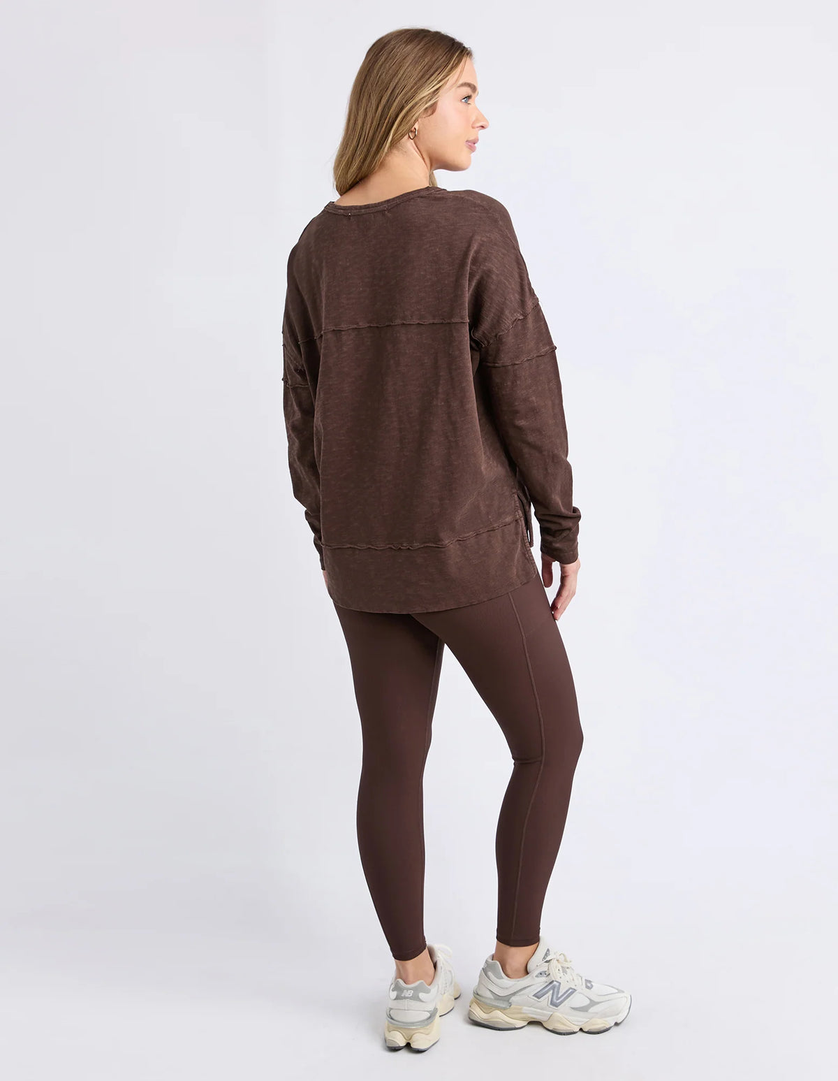 Foxwood Throw On Tee - Coffee