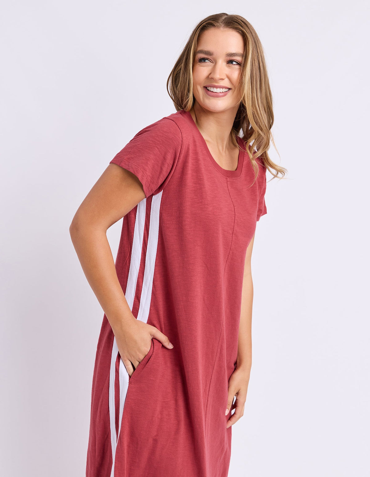 Foxwood Recovery Dress Greadine + White Stripe