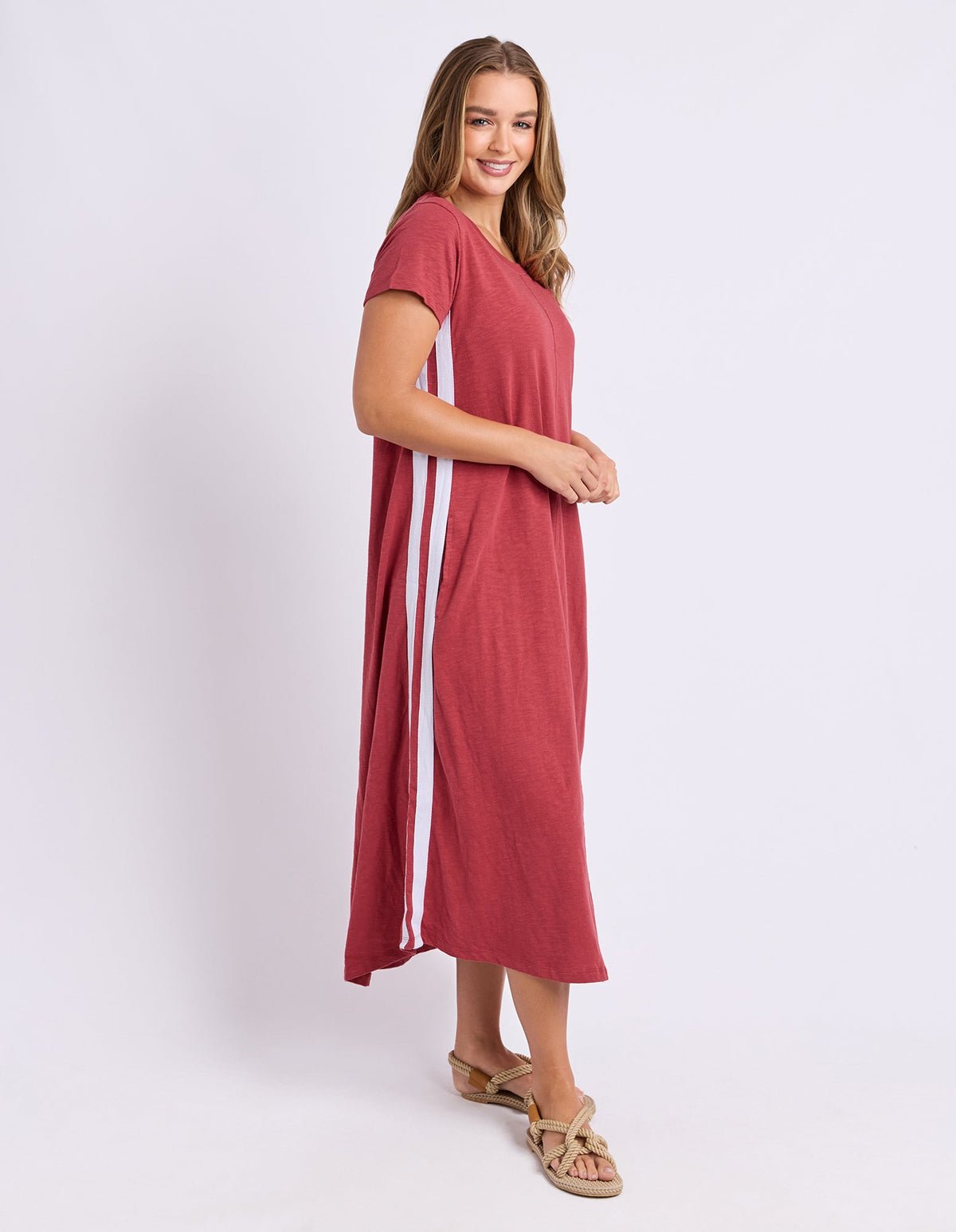 Foxwood Recovery Dress Greadine + White Stripe