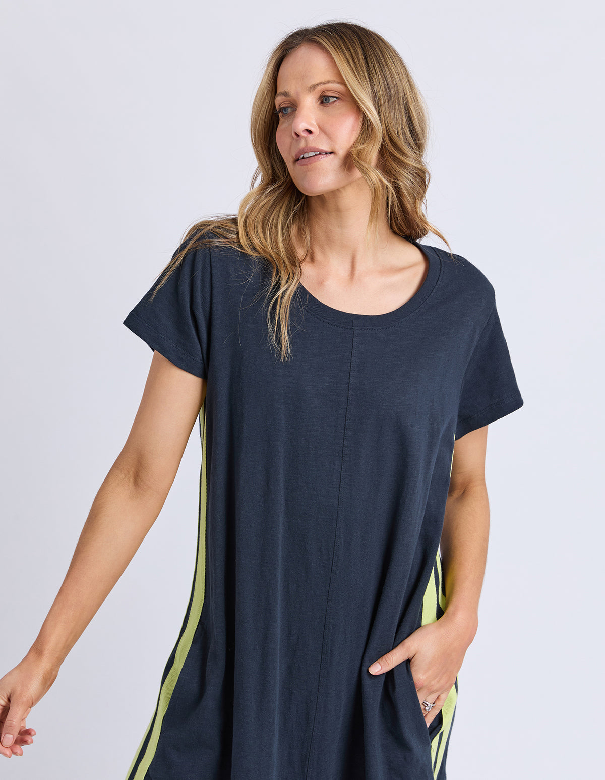 Foxwood Recovery Dress - Navy / Neon Lemon