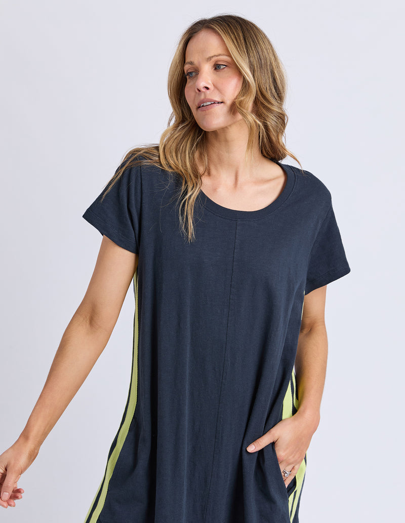 Foxwood Recovery Dress - Navy / Neon Lemon