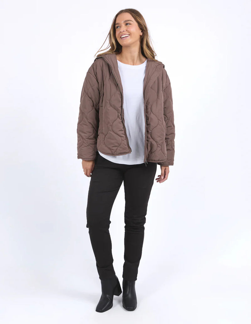 FOXWOOD MELLOW QUILTED JACKET - Choc