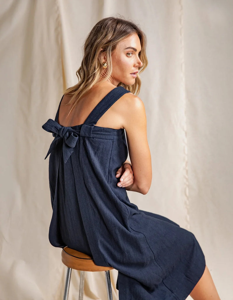 Foxwood Lourdes Dress- Navy