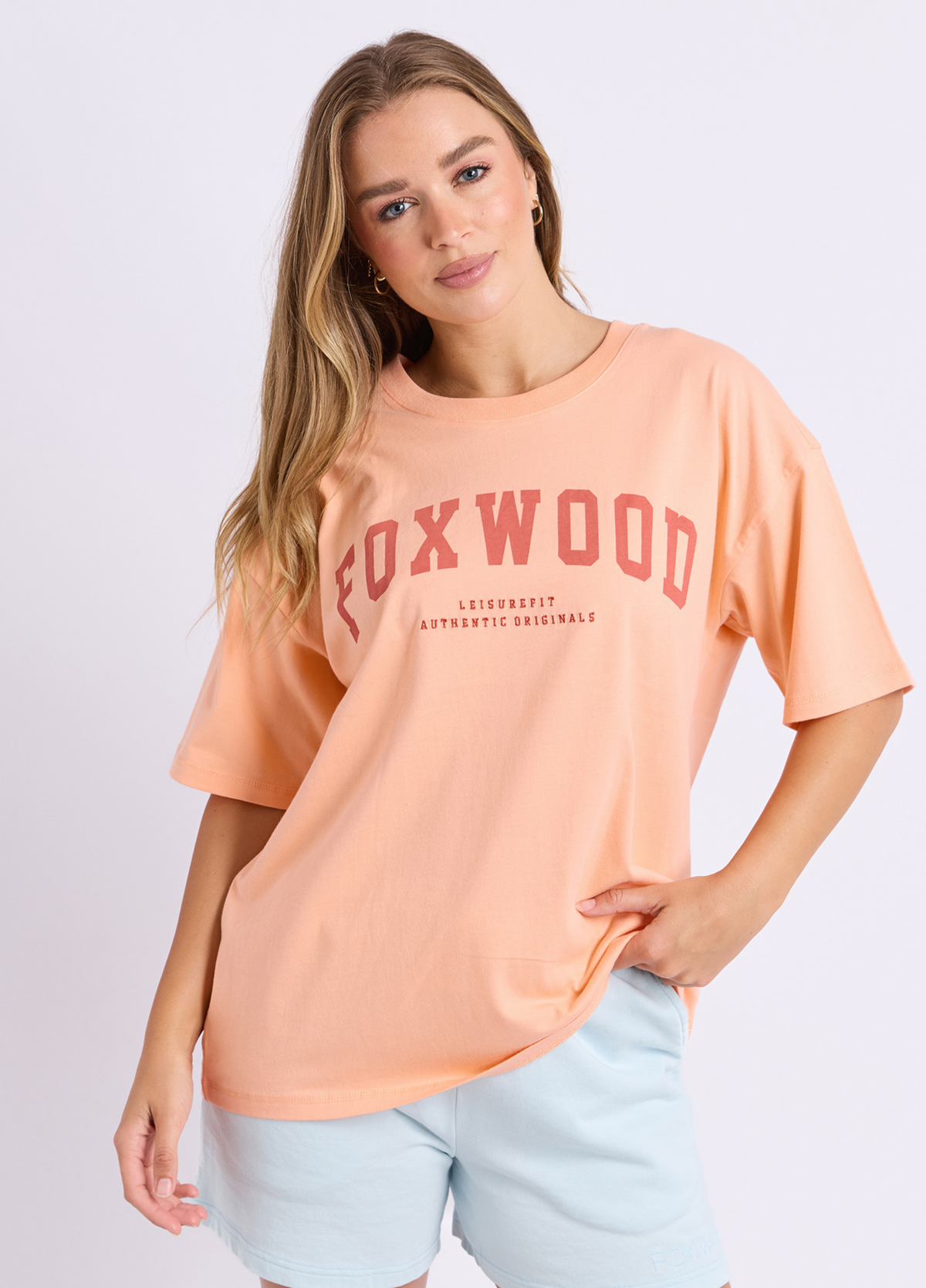 Foxwood Interval Tee - Neon Peach