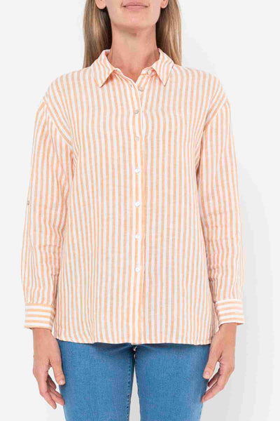 Jump Stripe Linen Shirt