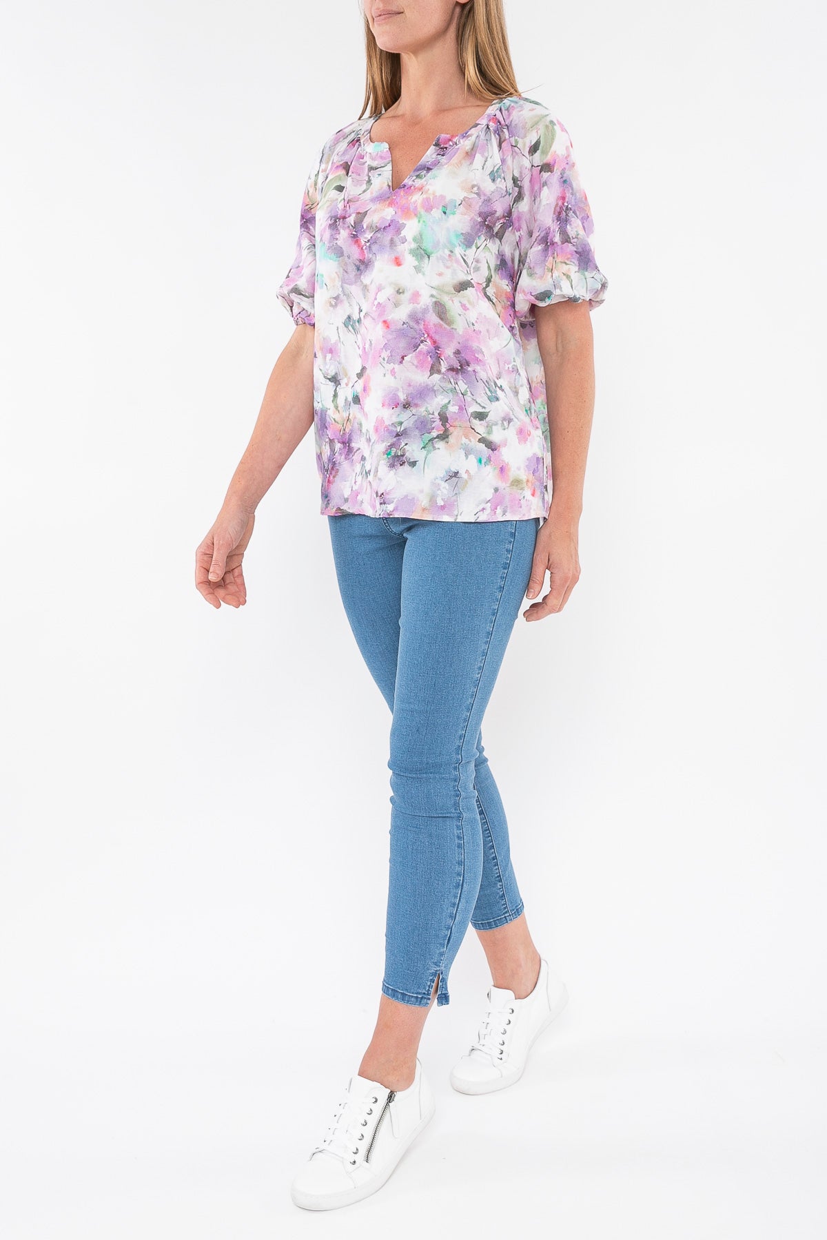 Jump Linen Top-Lilac