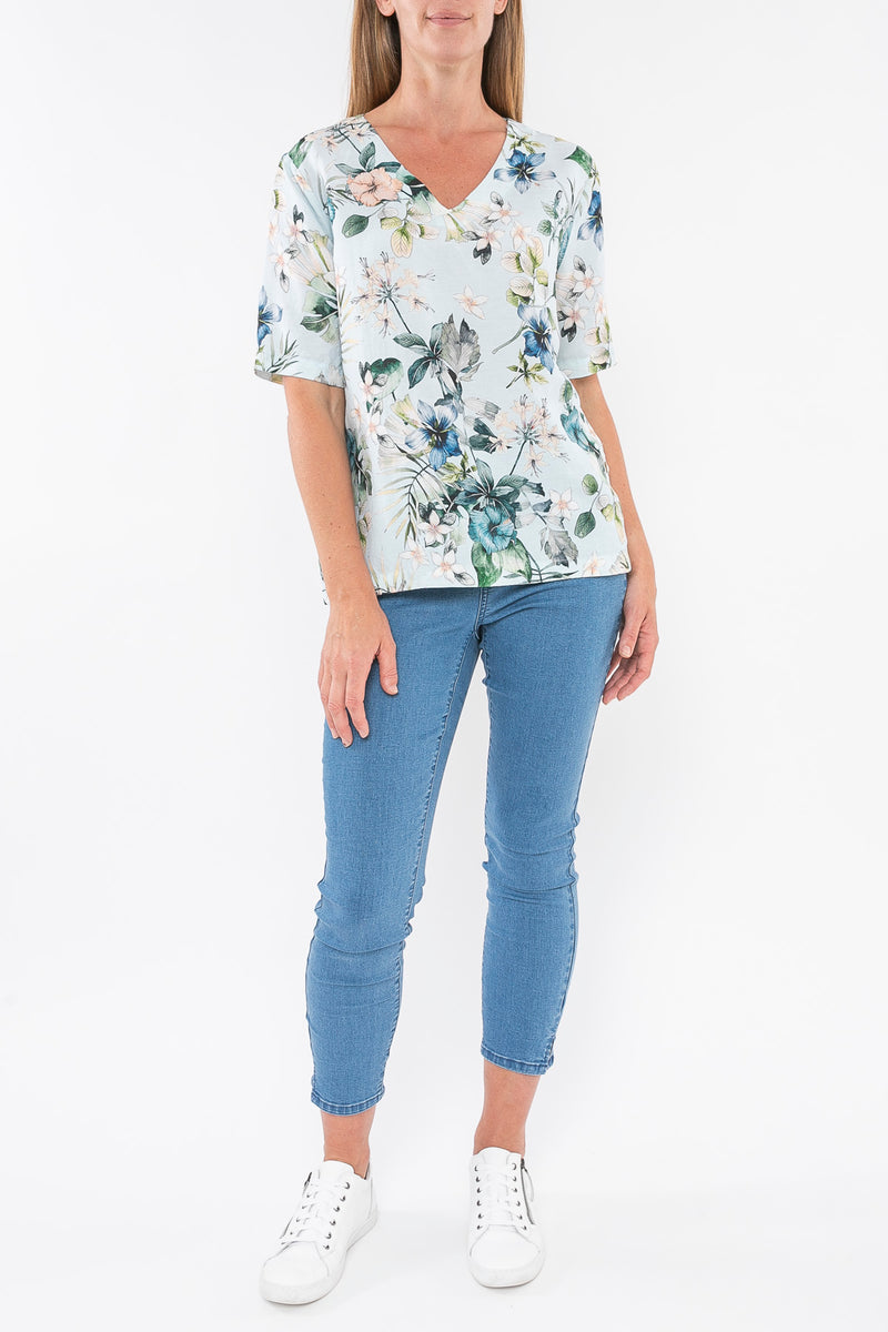 Jump Blue Floral Top