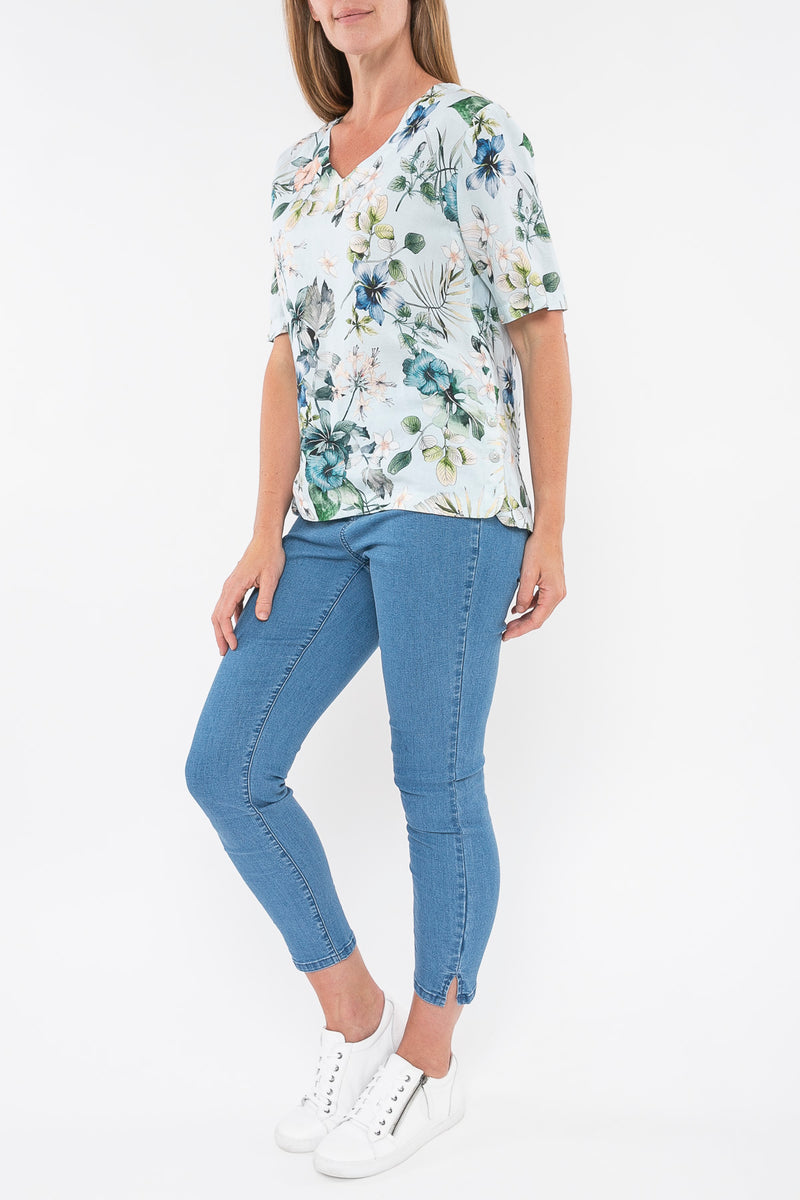 Jump Blue Floral Top