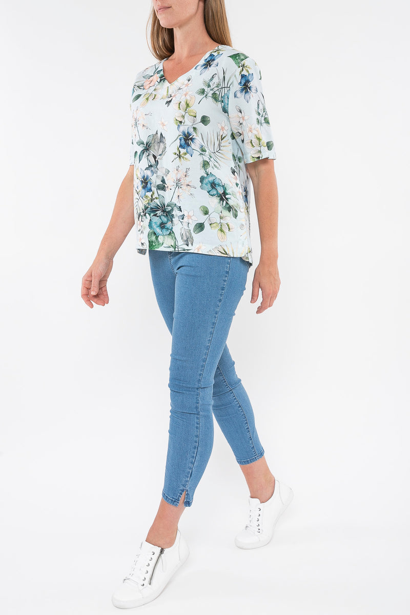 Jump Blue Floral Top