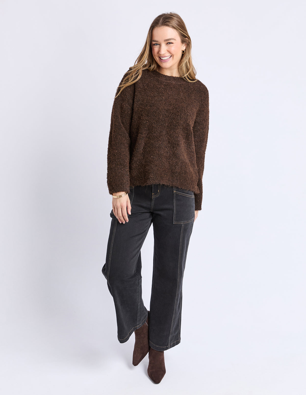 Foxwood Flint Knit Crew