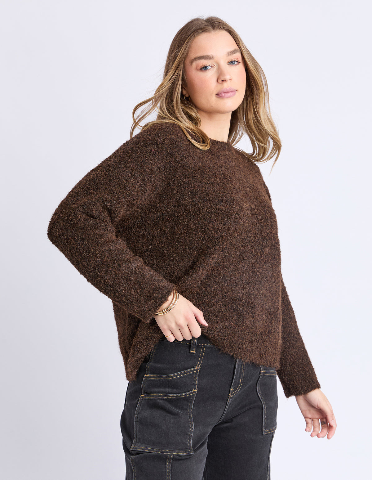 Foxwood Flint Knit Crew
