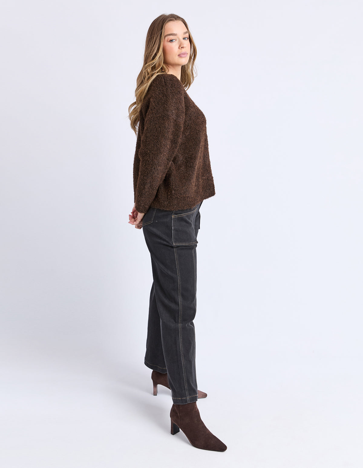 Foxwood Flint Knit Crew