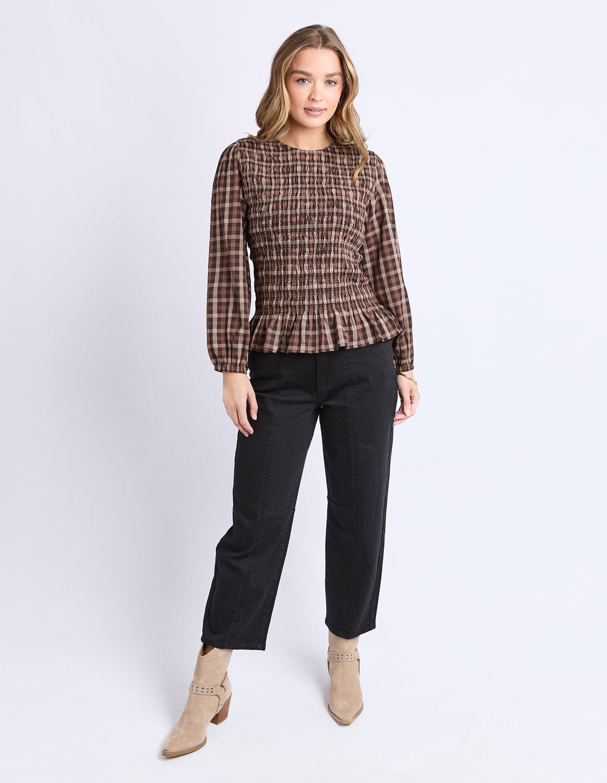 Foxwood Coco Check Top