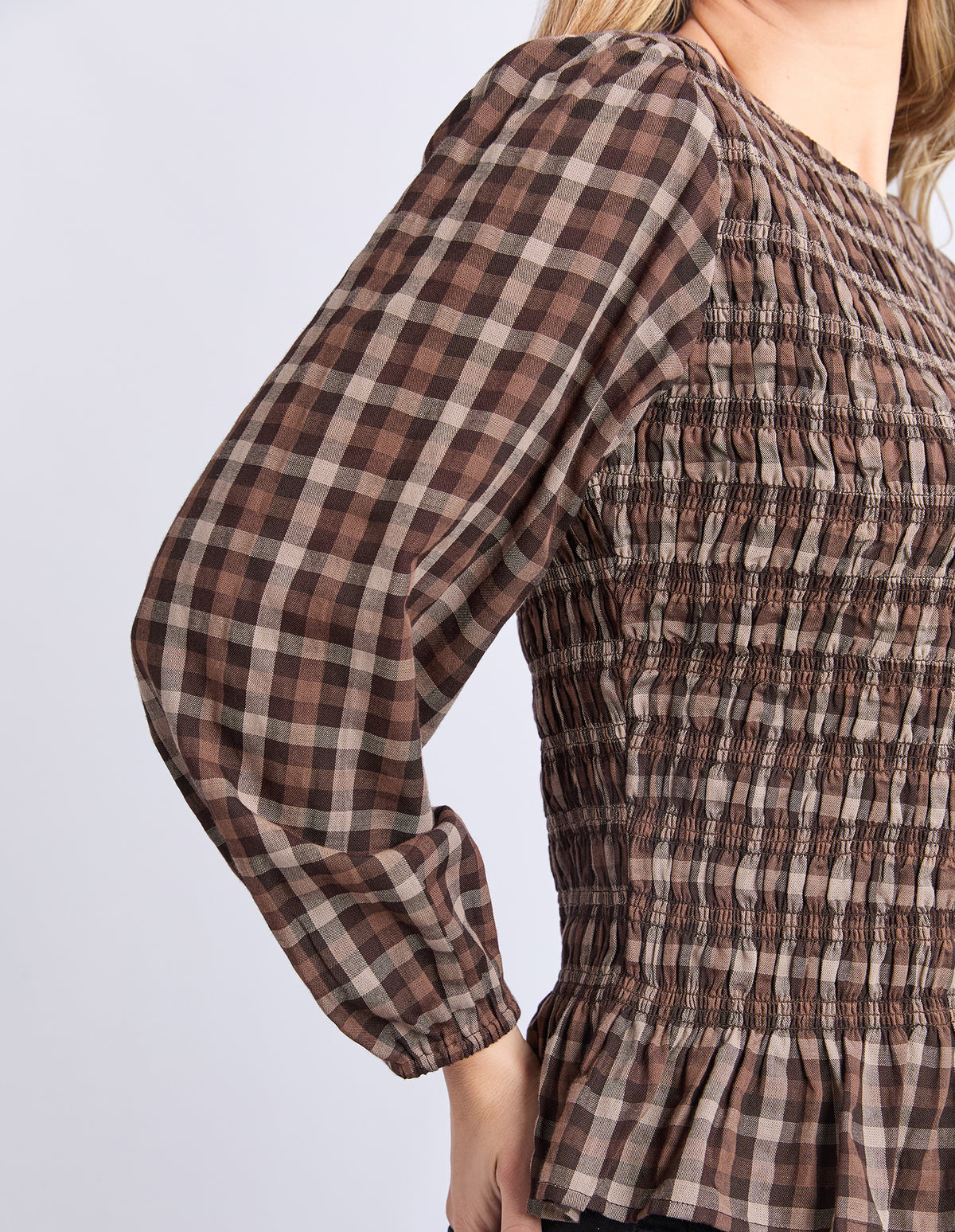 Foxwood Coco Check Top