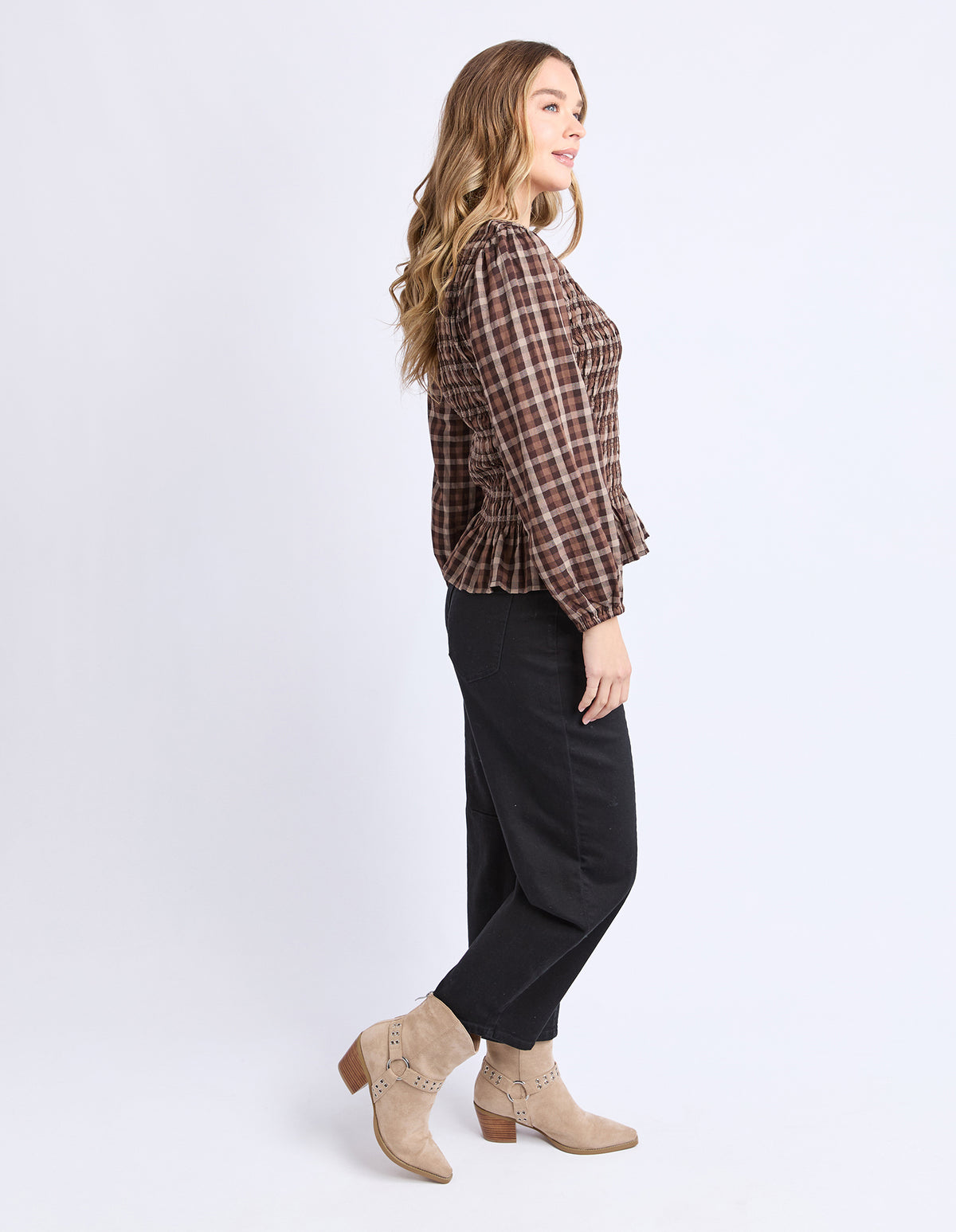Foxwood Coco Check Top