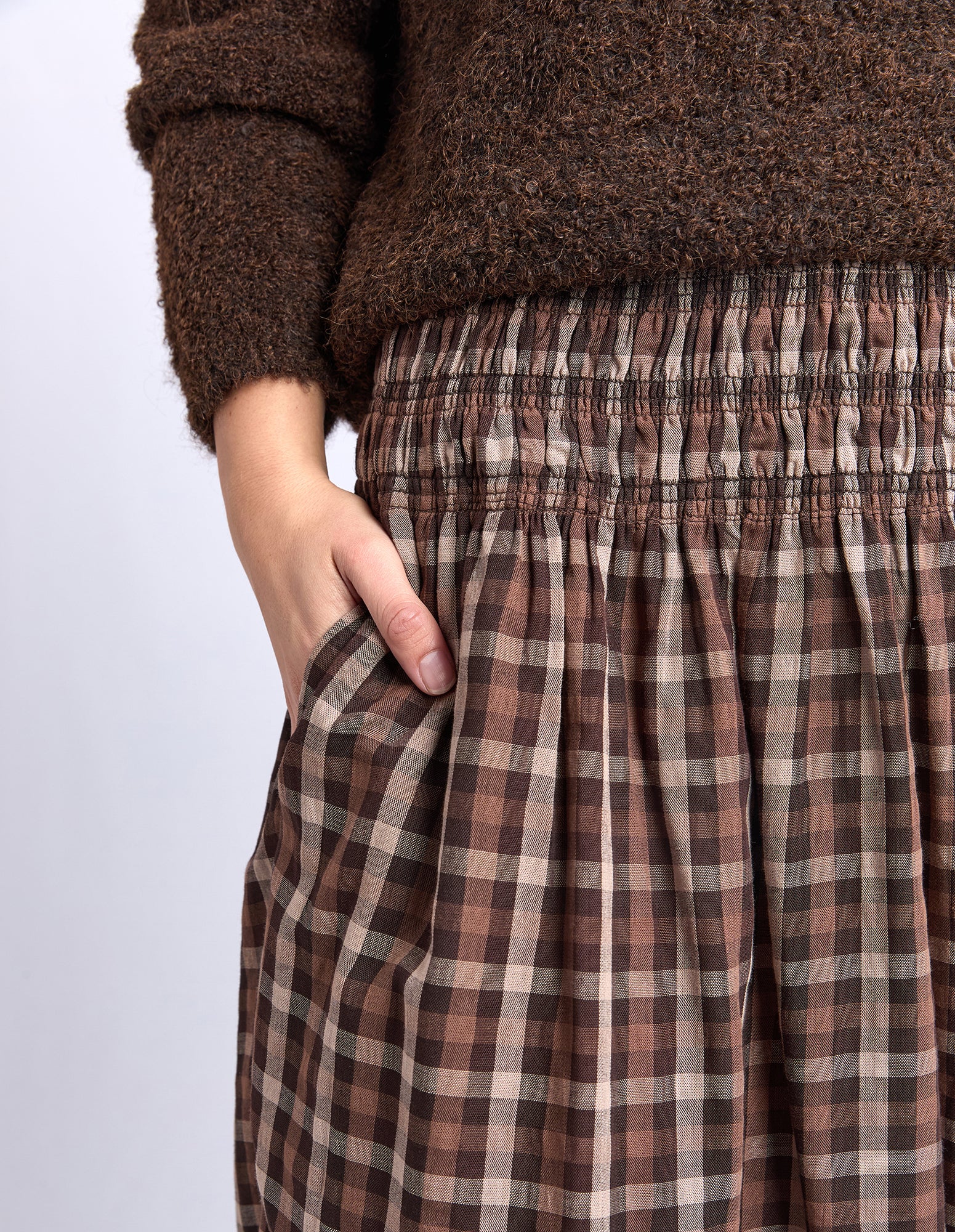 Foxwood Coco Check Skirt – ROSSELLINI + SHINE