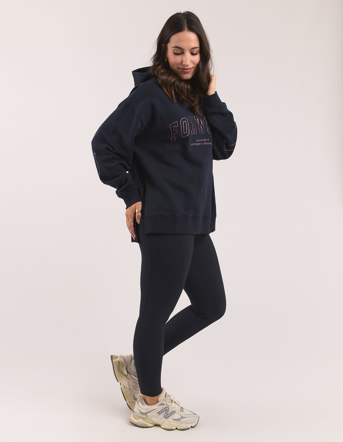 Foxwood Metallic Interval Hoodie - Royal Navy