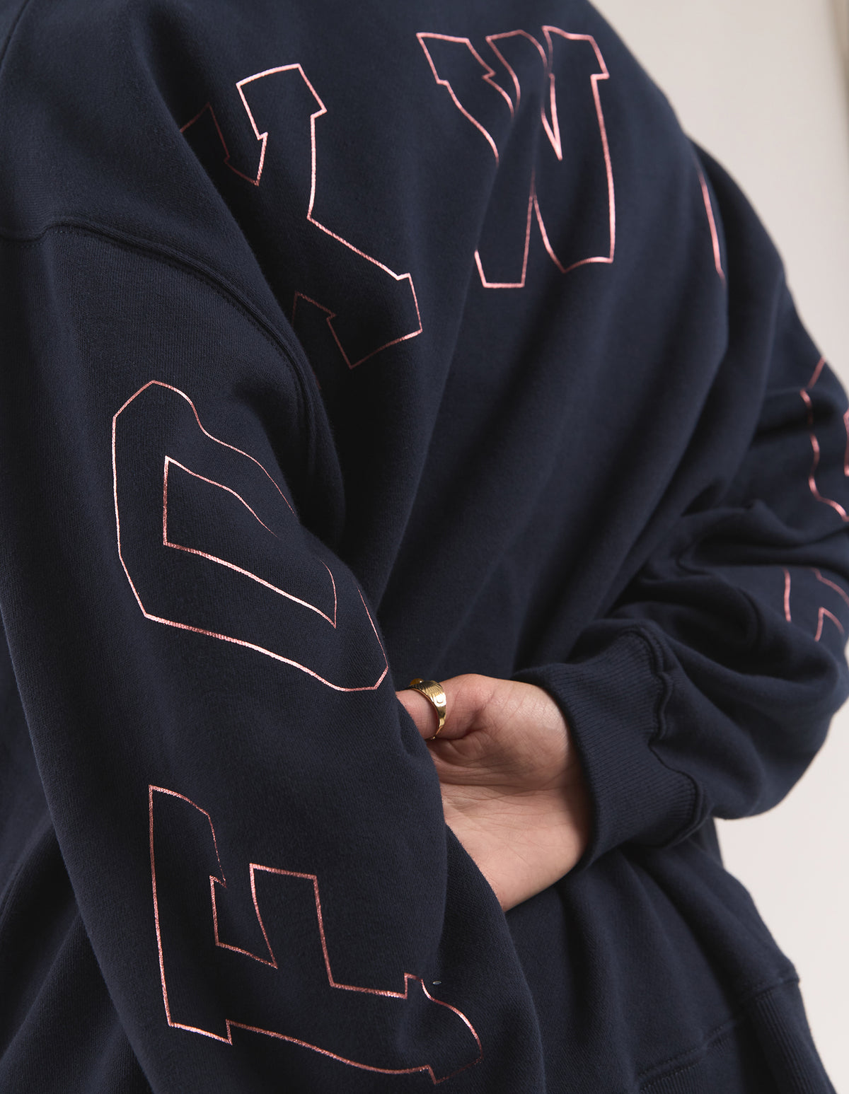 Foxwood Metallic Interval Hoodie - Royal Navy