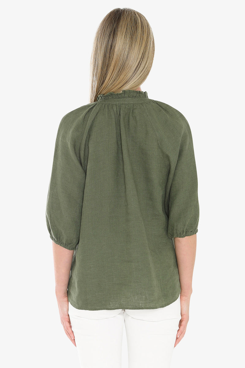 Jump Ruffle Top - Basil