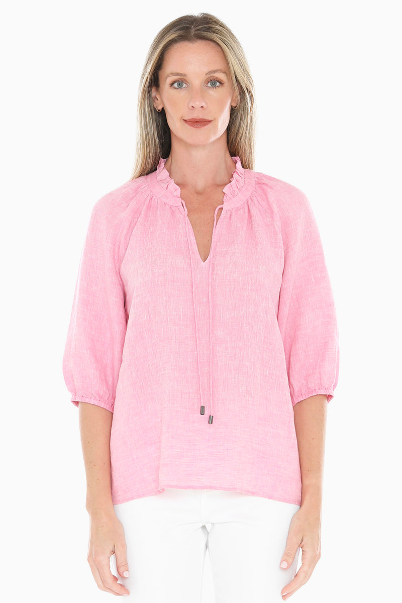 Jump Ruffle Top - Flamingo