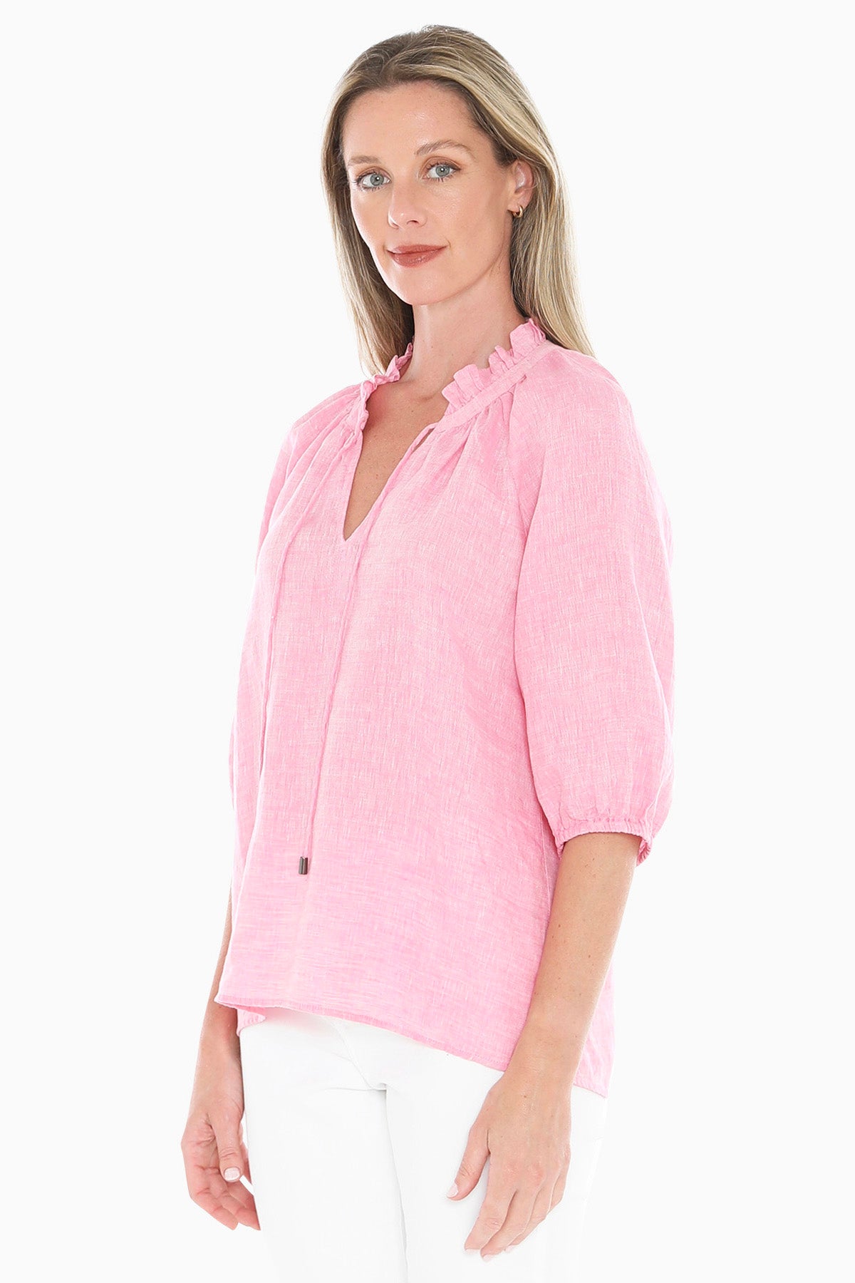Jump Ruffle Top - Flamingo