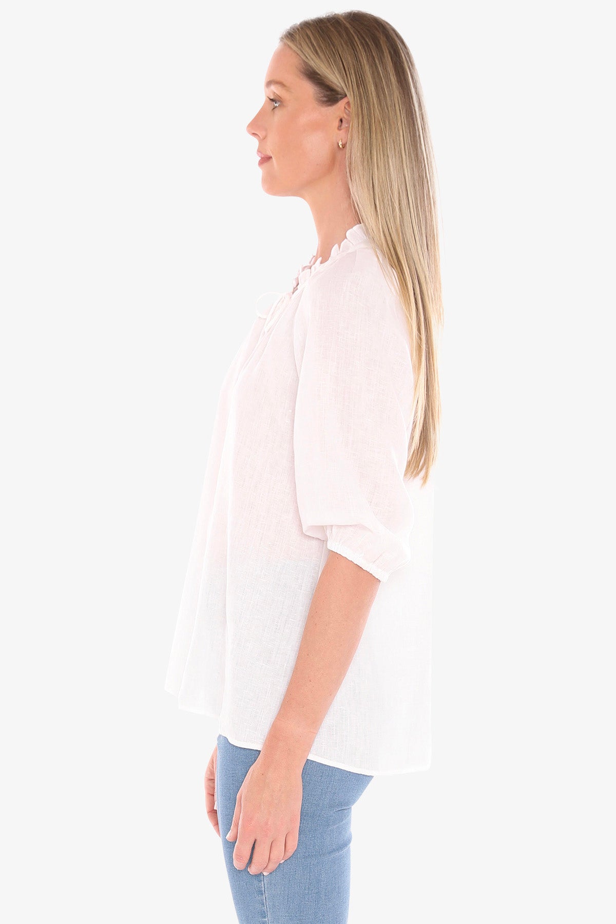 Jump Ruffle Top - White