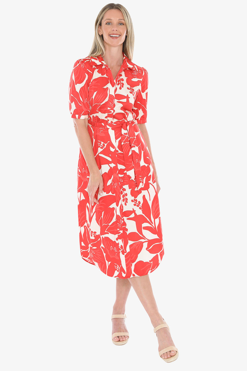 Jump Lilly Mono Print Dress