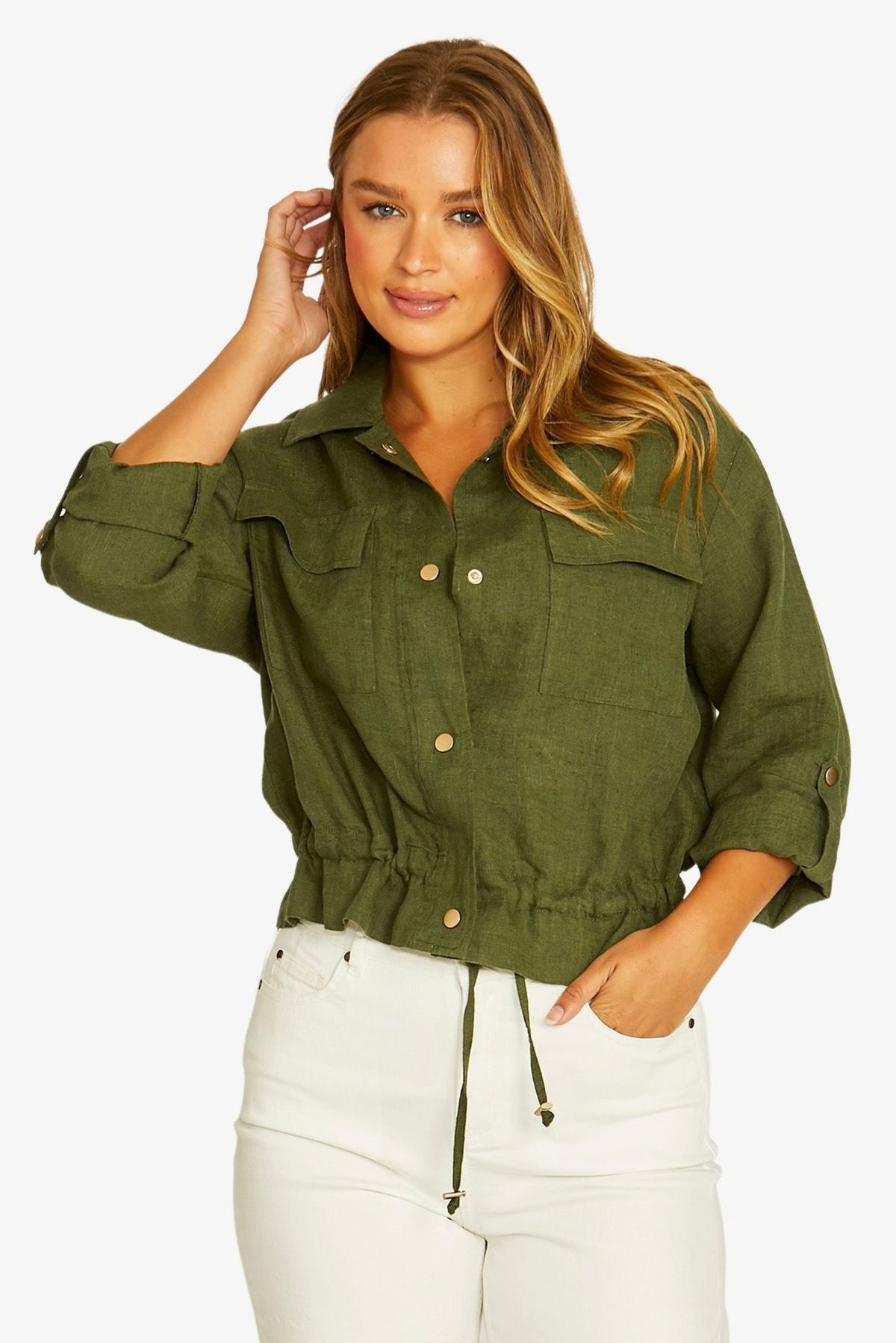 Jump Drawstring Jacket Evergreen