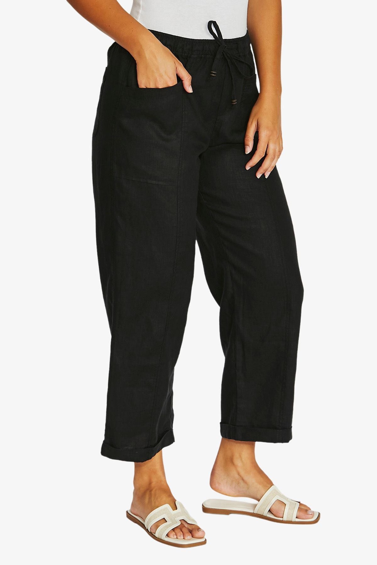 Jump Relaxed Drawstring Pant Black