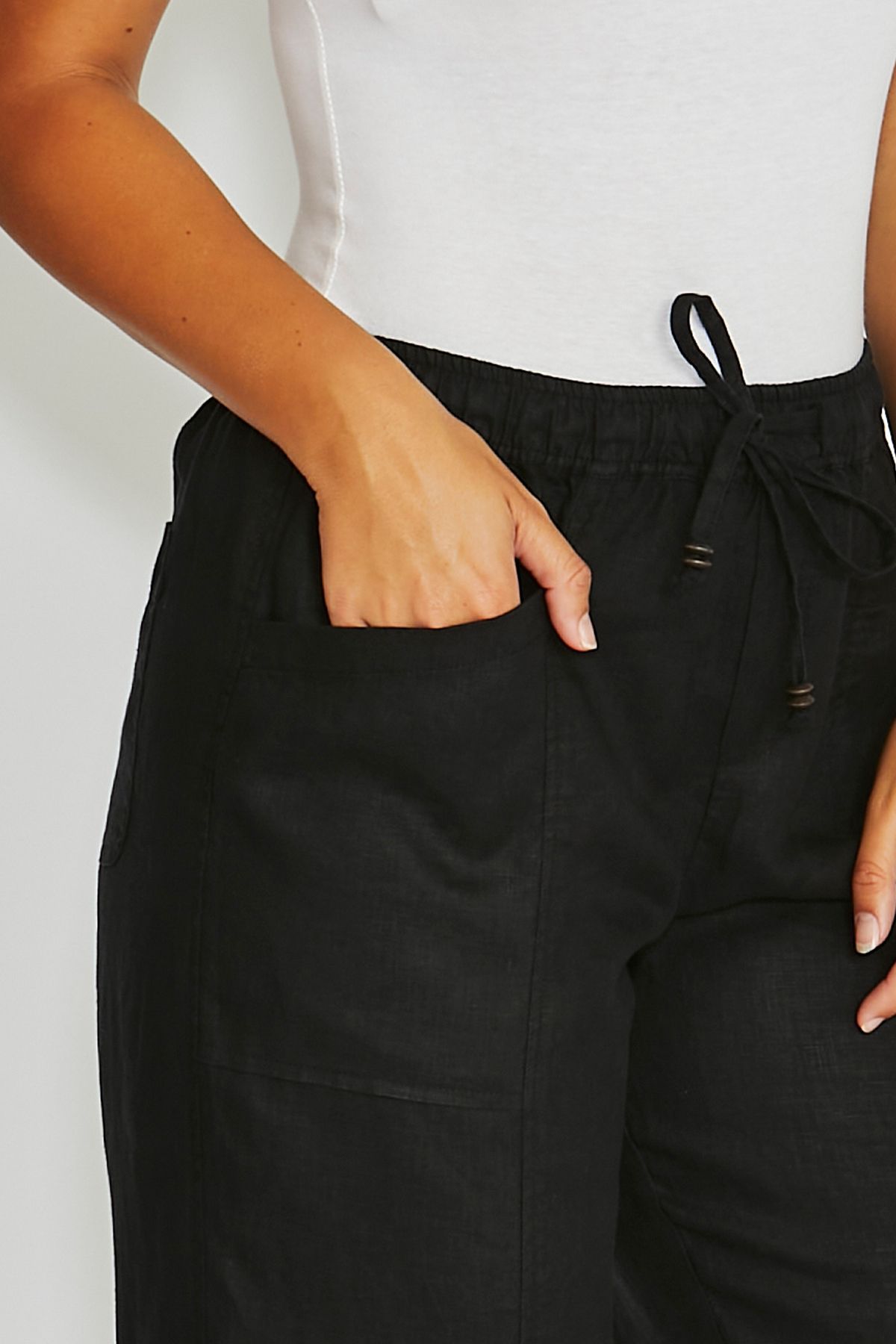 Jump Relaxed Drawstring Pant Black