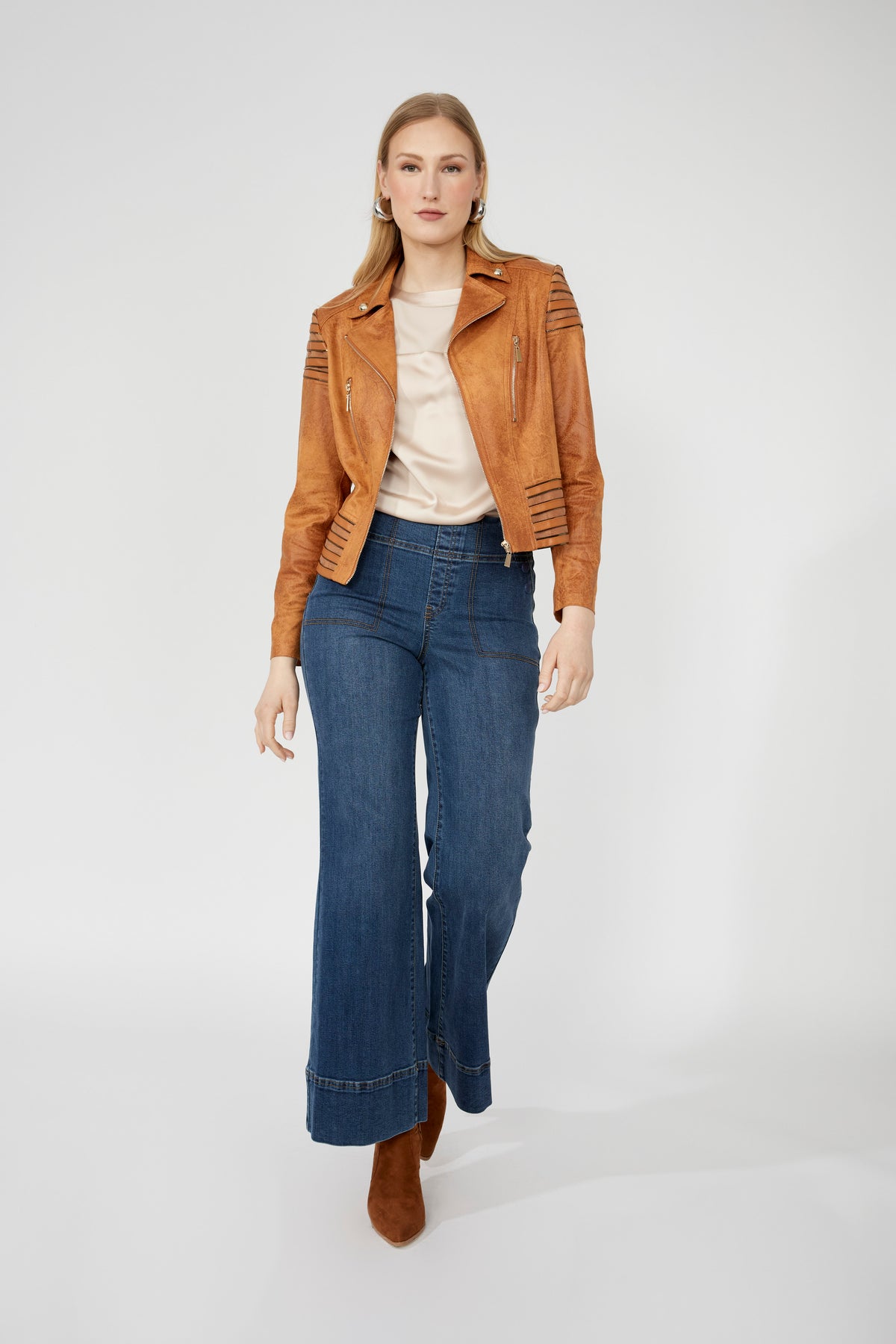 Frank Lyman Burnt Orange Biker Jacket
