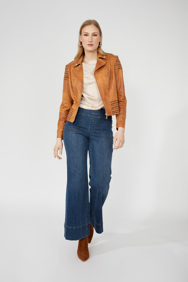 Frank Lyman Burnt Orange Biker Jacket