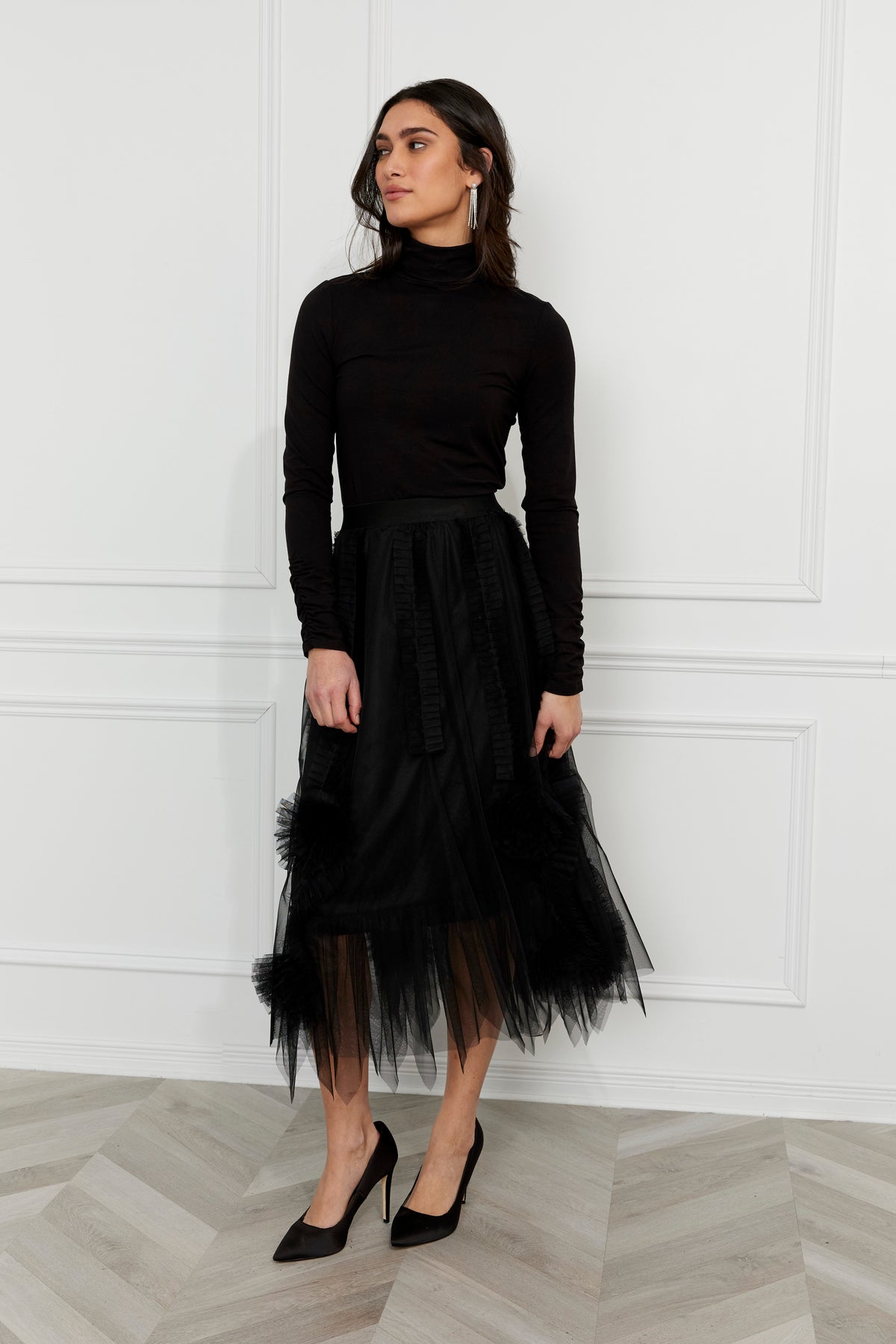 Frank Lyman Ruffled Skirt