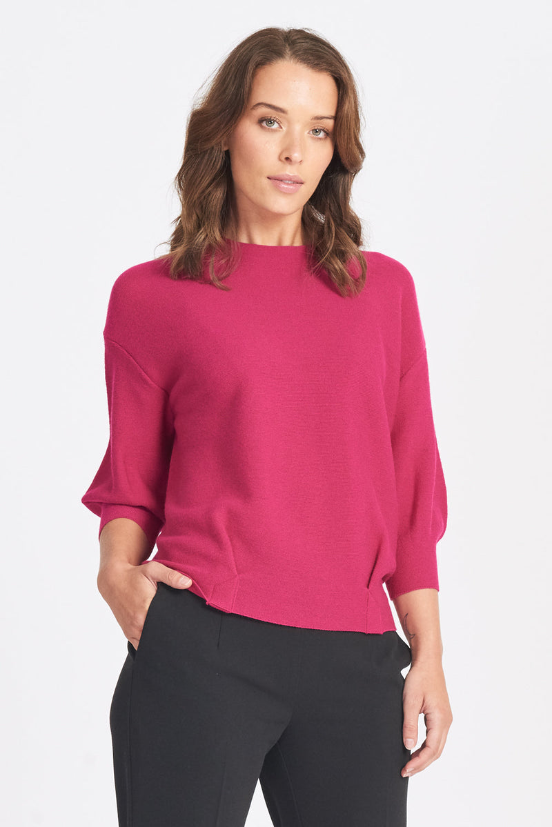 3/4 Tulip Sleeve Jumper - Tamarillo