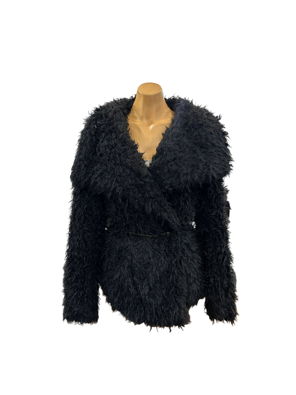 Gaudi Fluffy Black Jacket