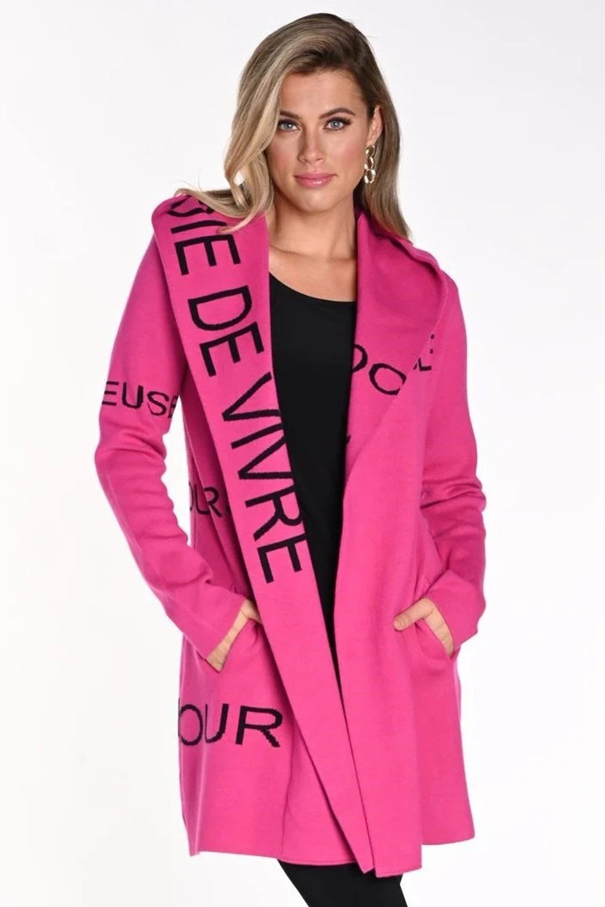 Frank Lyman Fuchsia/Black Cardigan