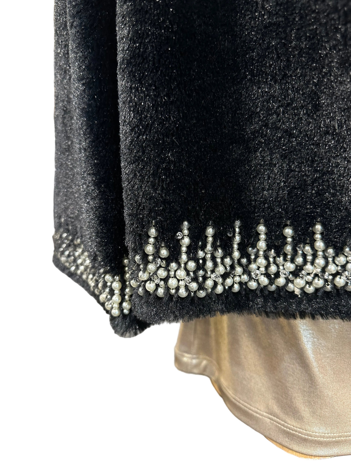 Moss & Spy Faux Fur Bolero - Black Pearl