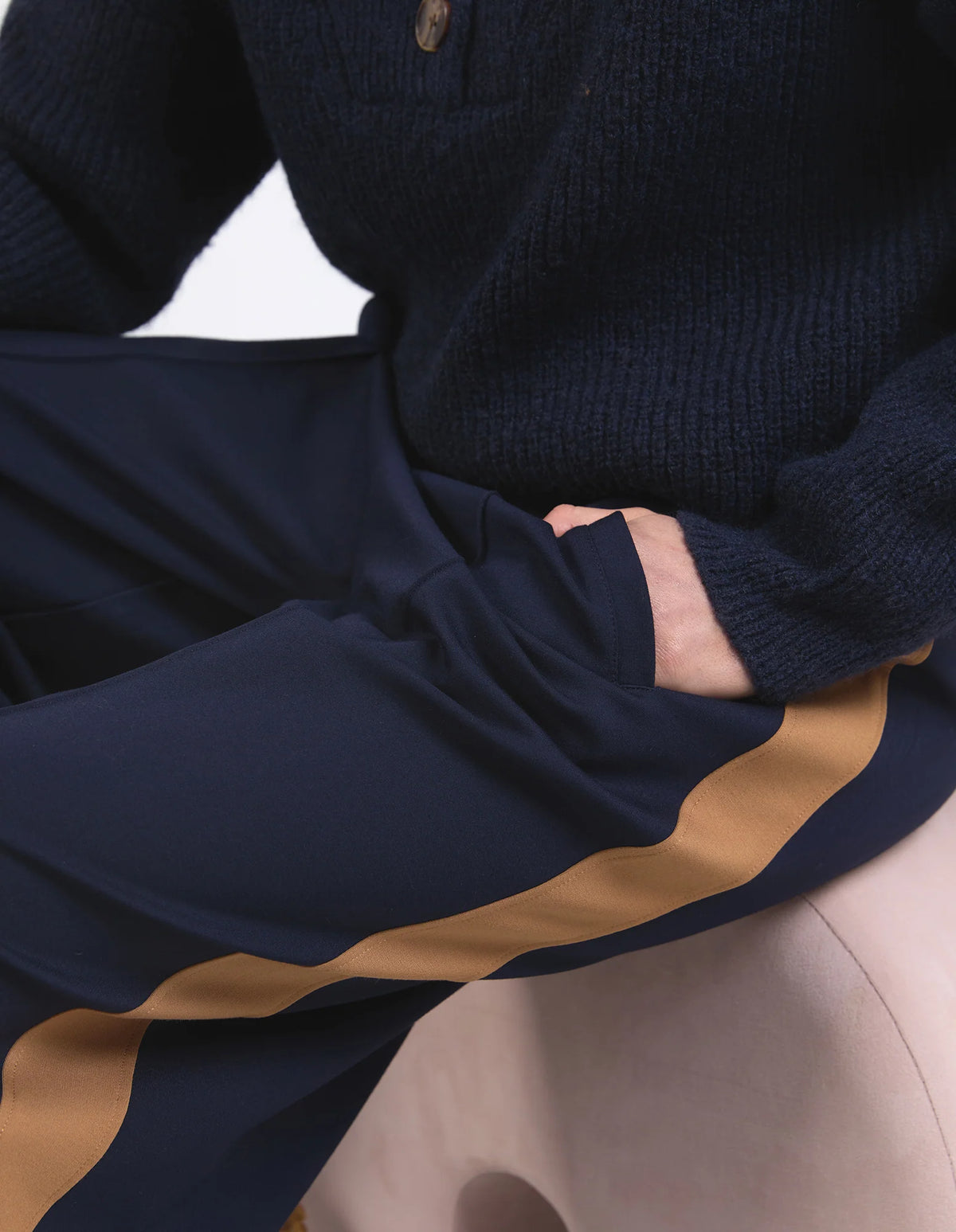 Elm Carmen Wide Leg Pant - Navy