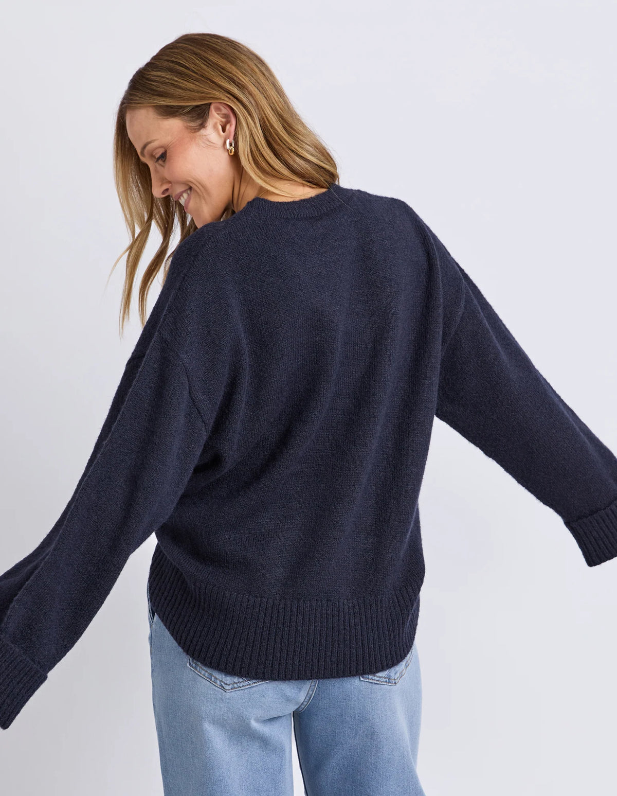 Elm Annie Intersia Knit Navy