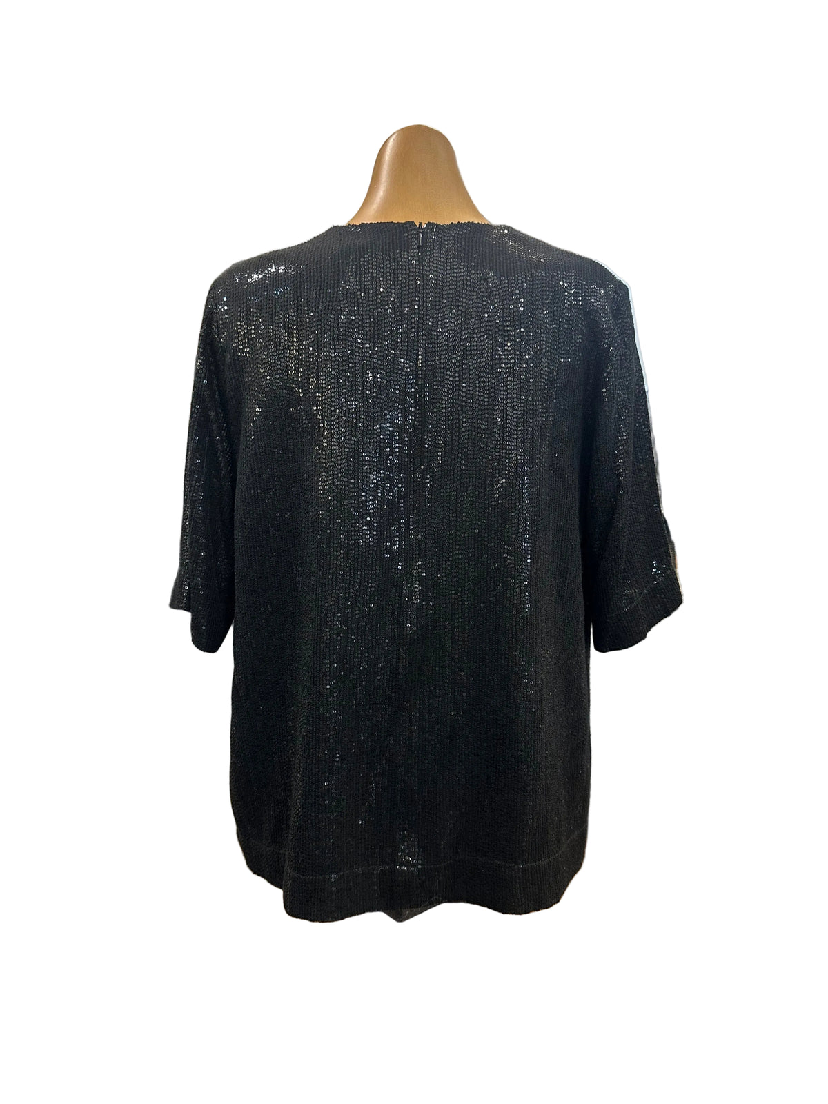 Juliette Hogan Chelsea Sequin Top - Black/Ebony