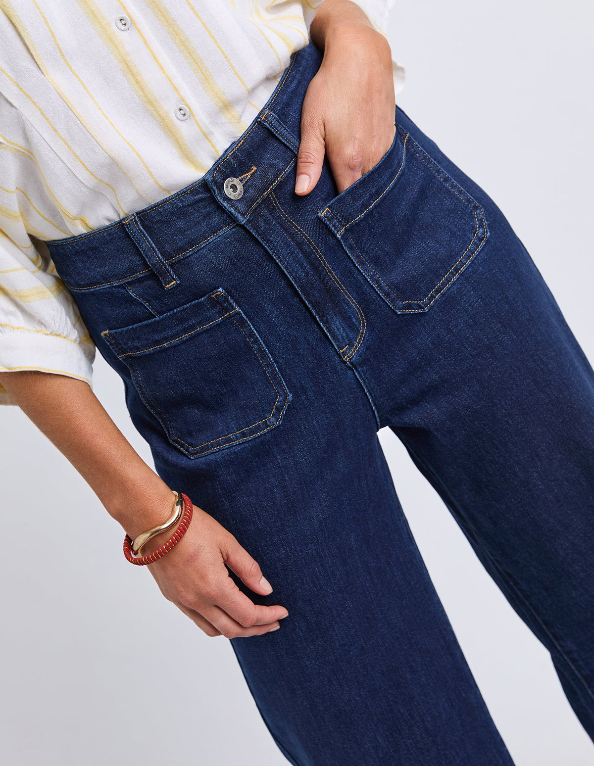 Elm Alyssa Front Pocket Jean - Dark Wash