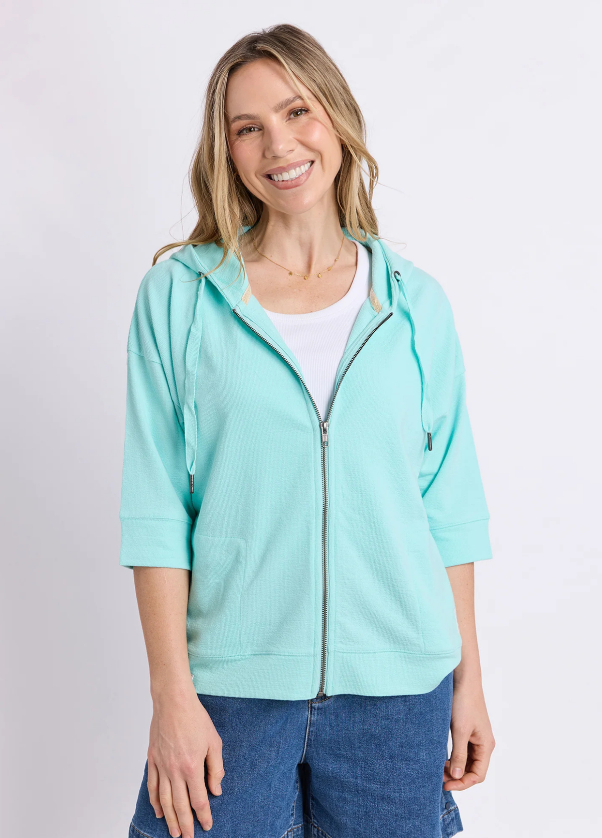 Elm Beachy Zip Hoodie Tonic Blue