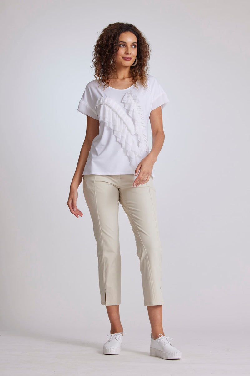 Paula Ryan Panelled Crop Jean - Sand