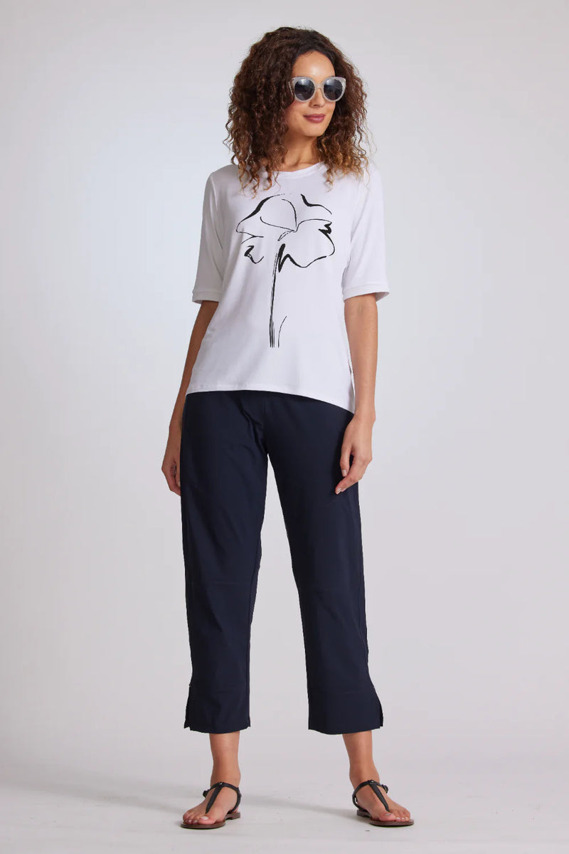 Paula Ryan Crew Top - Navy