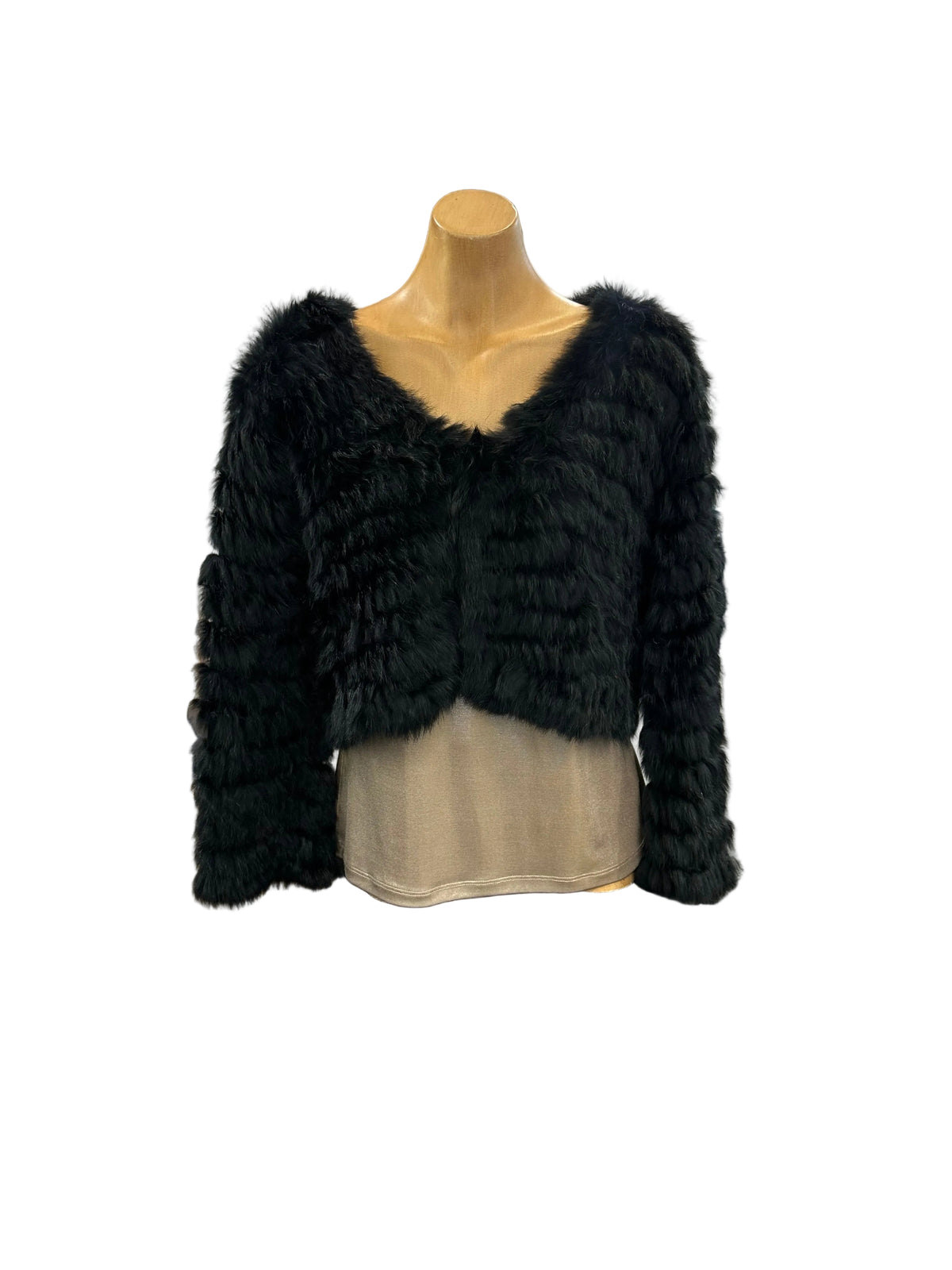 Studio S Fur Bolero - Black