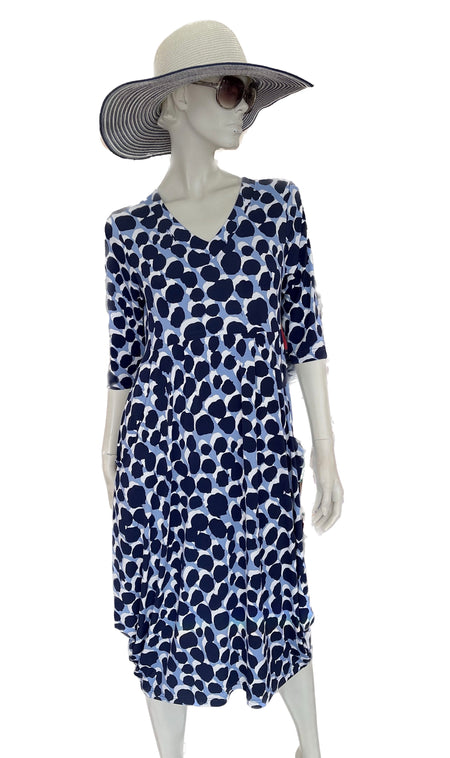 Bittermoon Carly Dress - Blue Leopard Print